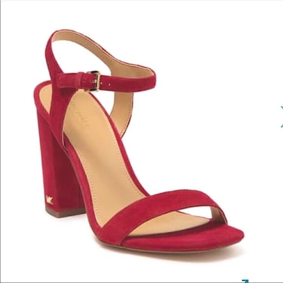 Michael Michael KORS Francine Block Heel Sandal Red - Picture 8 of 11